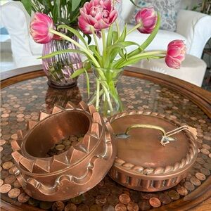 Antique Copper Mold Set - Decorative Kitchen Accents